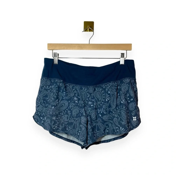 Sweaty Betty Women’s Paisley Athletic Running Shorts in Blue Size L - Picture 5 of 9